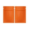 Double-Sided Glossy Orange Resealable Zipper Seal Lock Packaging Flat Smell