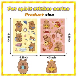 24 Sheets Make Your Own Capybara Stickers for Girls Boys Cute Cartoon Animals Stickers for Kids Toddlers, Preschool Children Crafts Party Favor, Rewards, Art Craft, Birthday Gift (Capybara)