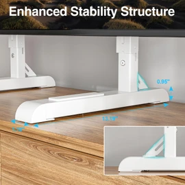 HOLMAXD Universal TV Stand for 19-70 Inch LCD LED TVs, Height Adjustable TV Legs Replacement Hold up to 110 lbs, Table Top TV Stand Base, Max VESA 800X600mm, White