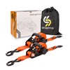 Strapinno 2PCs Retractable Ratchet Tie-Down Straps,5,000 lbs Break Strength- 2