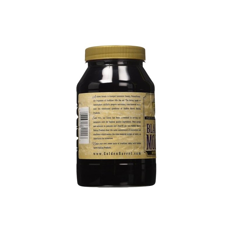 Golden Barrel Unsulfured Black Strap molasses, 32 oz