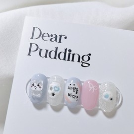 [Handmade Nail Tips] My Heart Seabird Nail Tips - Almond / [수제네일팁] 내맘을바다조 네일팁 - 아몬드