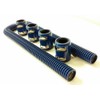 48" Blue Stainless Flexible Radiator Hose Kit w/Blue End Caps