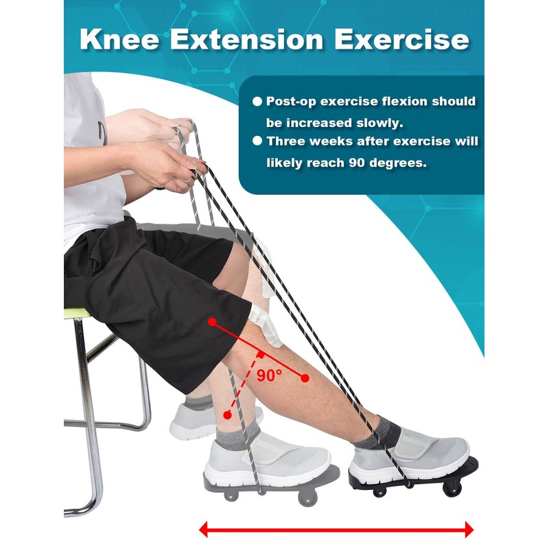 Lamborsafe Knee Glide for Knee Replacement Recovery Aids Kit Knee