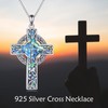 YONFQE Cross Necklace Sterling Silver Abalone Pendant Jewelry Gifts for