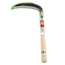nascom Japanese Weeding Sickle (Thin Blade) High Grade Steel Blade (Blue Steel No.2) Hand Tool for Gardening, Weeding and Farming, Light Weight, Blade Length 7.09inch