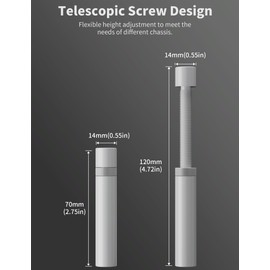 upHere GPU Support Bracket,Graphics Card GPU Support, Video Card Sag Holder Bracket, GPU Stand,White,L(70mm-120mm)