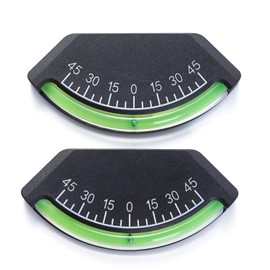 RV Level-Graduated Scale Stick On Leveling System,High Visibility brass ballfor Off-Road Vehicle, Jeep, Truck, RV, Camper, Trailer, or Boat Adhesive Mounted Level 2 Pcs 0-45°