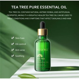 Organic Tea Tree Oil, Tea Tree Essential Oil for Skin,Hair, Nails and Face with Natural Ingredients for Acne, Spot and Skin Suitable for Women & Men Skin Care - 30ML