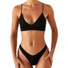 Rajputana Womens Bikini Black Push Up Brazilian Two Piece Swimsuit