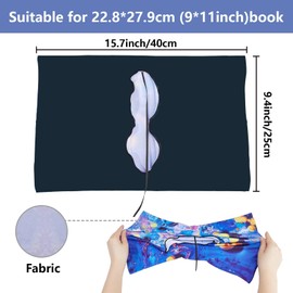 craspire Cat Stretchy Book Cover Flower Boho Fabric Book Protector 9 x 14 Inch Elastic Fabric Washable Reusable Spring Kitty Large Books Wraps Covers Suitable for 9 x 11 Inches