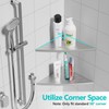 Qeke 2 Pack Corner Shower Shelf Brushed, 11.5" Recessed Tile