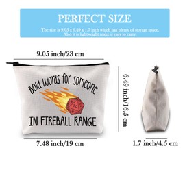 DandD Inspired Gift Role Playing Games Gift D20 Dice Storage Accessories Pouch Bag Gift for RPG DND Game Players (Bold Words Bag EU)