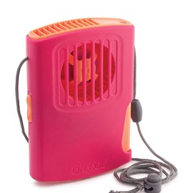 O2COOL Misting Necklace Fan - Portable Hanging Neck Fan - Powerful Vertical Air Flow – Small AA Battery Operated Device with Adjustable Lanyard for Quiet Hands Free Cooling and Personal Travel