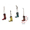 Cowboy Boot Hanging Ornaments 2.4" - 4 P.C. Multi-Color