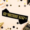 60th Biirthday King Sash - Soft Black Sash with Gold