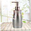 BUGUUYO Manual Liquid Soap Dispenser Stainless Steel Shampoo Bottle for
