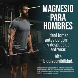Citrato de Magnesio Tawr Elements para Hombres, Suplemento en Cápsulas