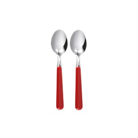 Excèlsa"Trendy" Pack Of 2 Red Coffee Spoons