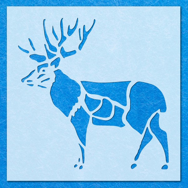 Deer Wild Standing Stencil: Mylar Airbrush Wall Art Painting Crafts