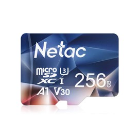 Netac 256 GB Memory Card, Micro SD Card (A1, U1, C10, V10, FHD, 600X), TF Memory Card UHS-I up to 90/10 MB/s(R/W) for Cameras, Dashcam, Switch and Smartphones