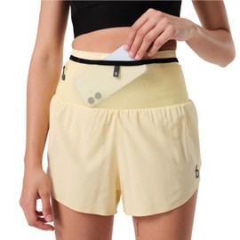 FlipBelt Women's Air Running Shorts - Cloud Yellow - XS