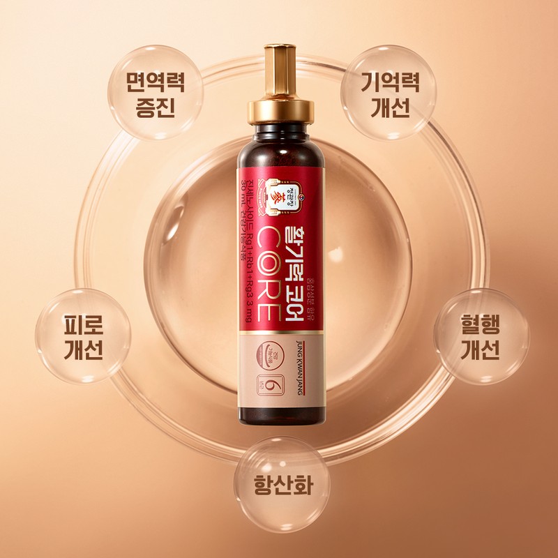 Jeonggwanjang 정관장 활기력 코어 30ml 20병 Korean Red Ginseng Vitality