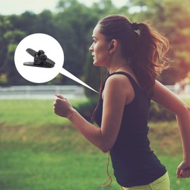 Headphone Cable Clips, Pack of 12 Headphones Cable Holder 360 Degree Rotating Cable Clothing Clip Headphones Cord Clip Mount Clip for Headphones, Black