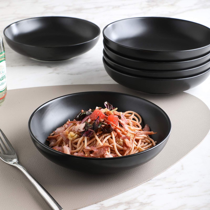 Selamica Ceramic 7.8 inch pasta bowls, 26 Ounce large serving