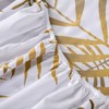 Fitted Sheet 160 x 200 cm - Gold Leaves Pattern