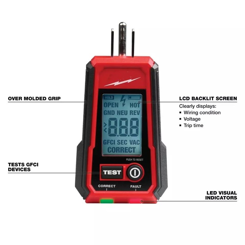 2224-20 for Milwaukee Digital GFCI Receptacle Tester