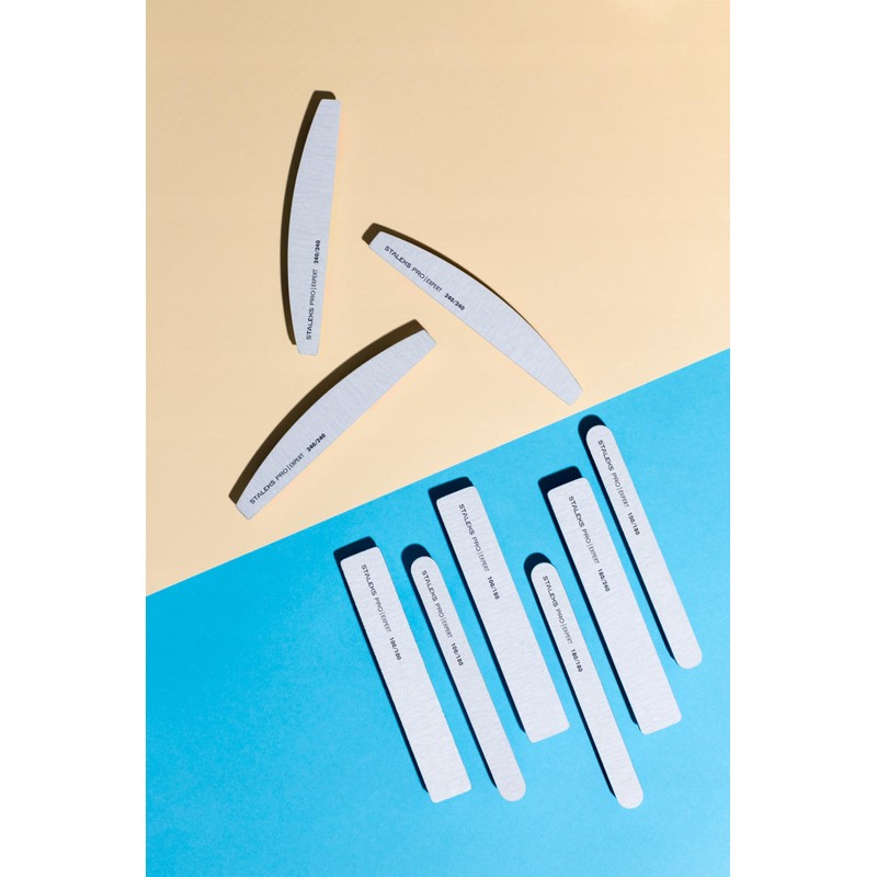 STALEKS EXPERT NFE-40-100/150-25 Half Moon Nail File Double-Sided Grit 100/150