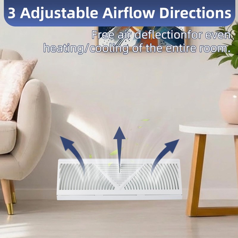 4PK 18 inch Baseboard Register Vent for 18"Duct,Baseboard Vent Cover