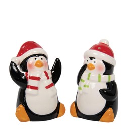 Lesser & Pavey British Designed Salt and Pepper Sets | Salt and Pepper Shaker for All Type of Kitchens | Salt Shaker & Pepper Shaker Perfect for Home or Businesses - Christmas Penguin