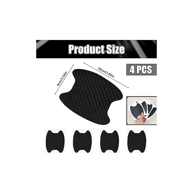 4 Pegatinas de Manija de Puerta 3D Protectores de Arañazos
