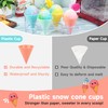 LUVCOSY 8-Pack Reusable Plastic Snow Cone Cups, Compatible with Nostalgia