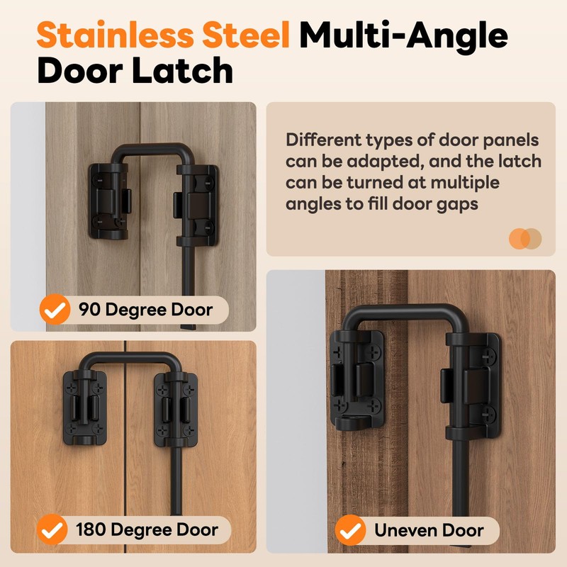 SecureLatch Sliding Door Loop Lock, 2.36 Inch Stainless Steel Patio