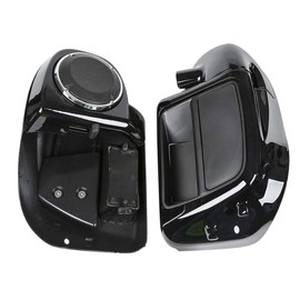 XMT-MOTO Gloss Black Lower Vented Leg Fairing w/6.5" Speakers and Grills fits for Harley Davidson Road King Electra Glide Street Glide Freewheeler 2014-2021