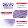 PORSMEER 20 Strands Lavender Purple Dreadlocks Extensions 60 cm Handmade