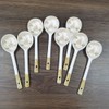 8 Pcs Round Soup Spoons,Wonton Soup Spoons,Deep Soup Spoons,Ceramic Soup