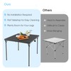 MEDIMALL Outdoor Folding Table, Fold-in-Half Utility HDPE Foldable Table with
