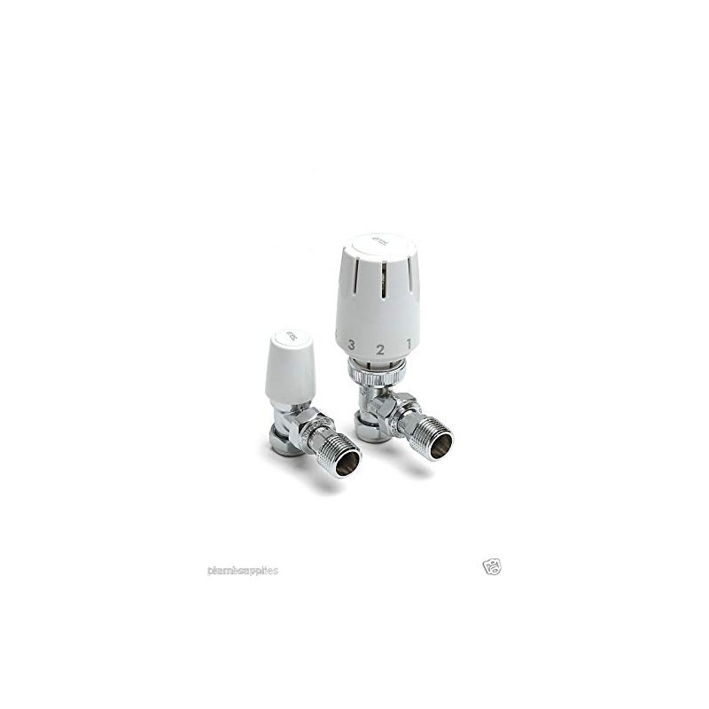 ERES Thermostatic Radiator Valve 8MM 10MM LOCKSHIELD TRV Angled Pack