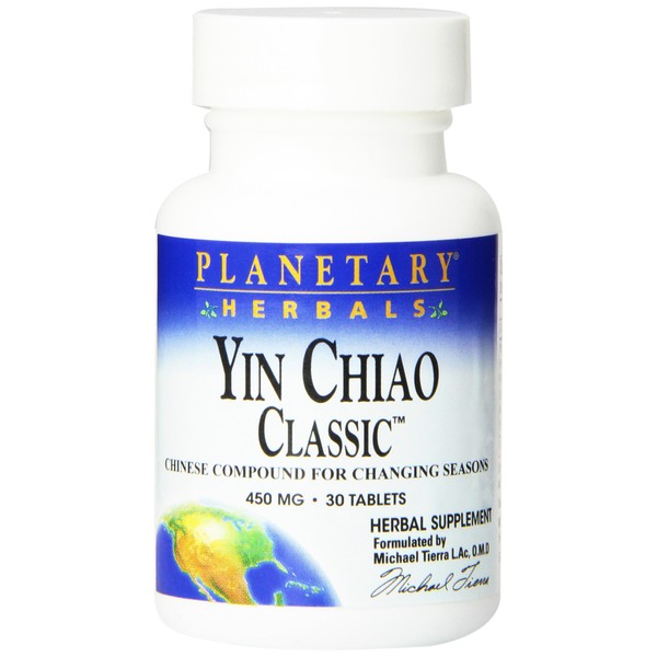 Planetary Herbals Yin Chiao Classic Tablets, 450 mg, 30 Count