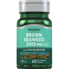 Piping Rock Brown Seaweed Extract 2000 Mg Fucoxanthin Nutritional Immunity Support, 60 Caps