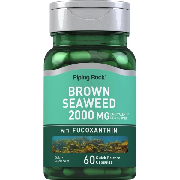 Piping Rock Brown Seaweed Extract 2000 Mg Fucoxanthin Nutritional Immunity