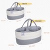KiddyCare Baby Nappy Caddy Organiser Grey Regular Size