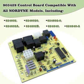 Upgraded 903429 Furnace Circuit Board Replacement For Nordyne Control Board 624602，Furnace Control Circuit Board For Inter-Therm And Mill-Er M1 Furnace