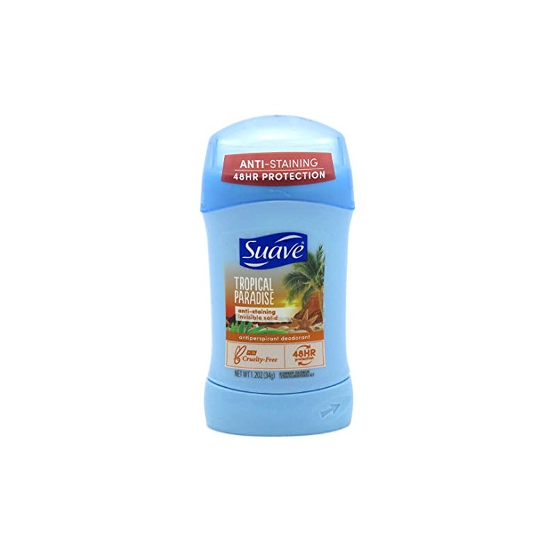 Suave Deodorant 1.2 Ounce 48Hr Tropical Paradise Invisible (Pack of