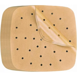 Air Fryer Liners,100pcs 8.5 inch- Air Fryer Parchment Paper Air Fryer Accessories,Square Airfryer Liner Paper, H HOME-MART Heavy Duty Perforated Parchment Paper Air Fryer Paper for Steaming Basket