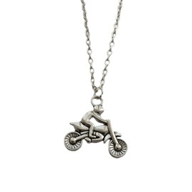 Cute 3D Mini Dirt Bike Necklace for Man Woman Motorcross Sport Lover Motorcross Charm Jewelry